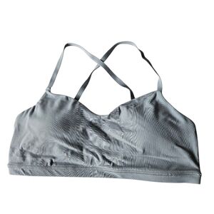 Athleta Gray Strappy Elation Sports Bra